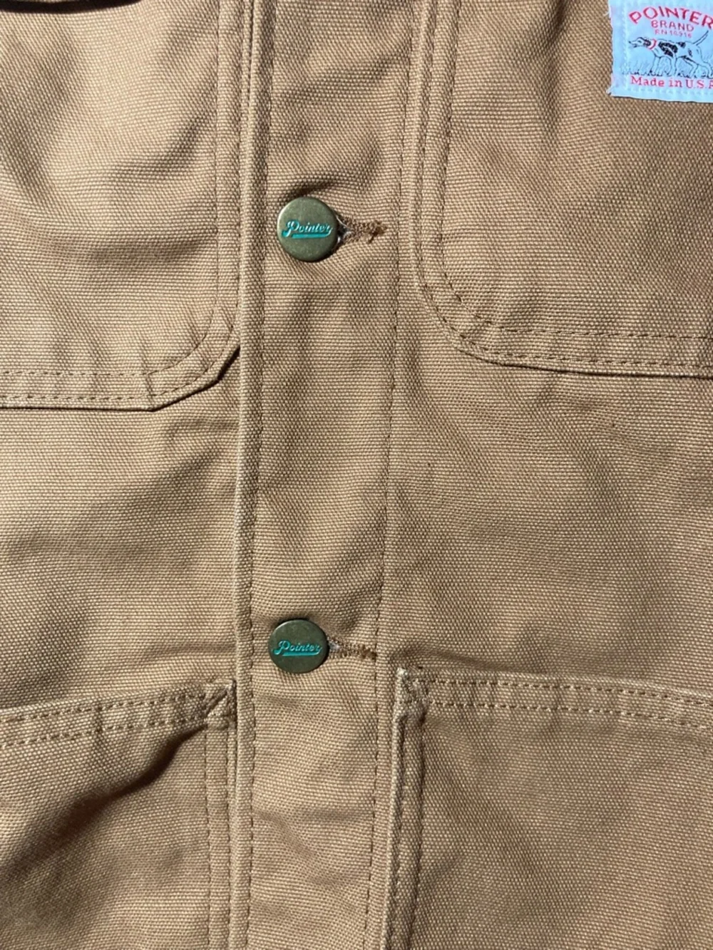Pointer Brand Brown Duck Chore Coat Lightweight Duck Canvas USA Made Size XSmall - Picture 11 of 16